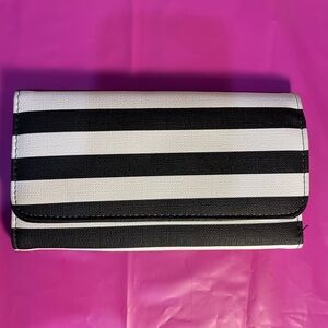 Kut from the Kloth Black and White Striped Wallet